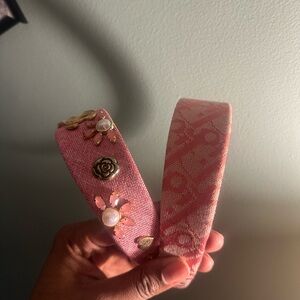 Elegant Pink Embellished Headband